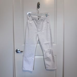 Abercrombie & Fitch White Ankle Straight Ultra High Rise Jeans, Women’s 6/28 S